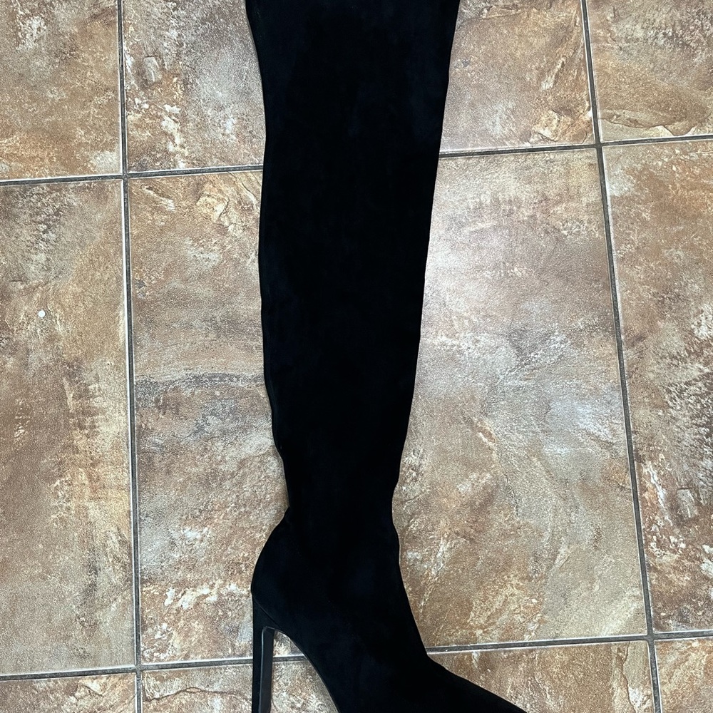 Fashion Nova Sleek Black Over-the-Knee Boots